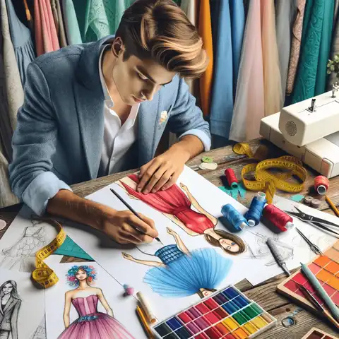 How to Become a Fashion Designer for Beginners An aspiring fashion designer showcasing their artistic ability and creativity